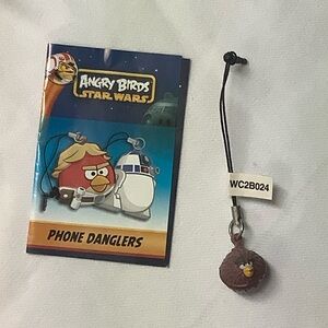 Angry Birds Chewbacca Star Wars Cell Phone Hanger plug on sound